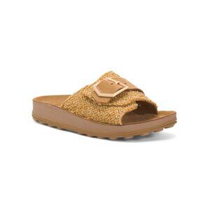 FANTASY SANDALS Beige Made In Greece Korina One Band Sandals